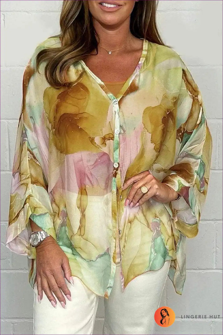 Levoire | Pulli aquarelle fluide – Élégance aérienne en douces couleurs pastel Jaune