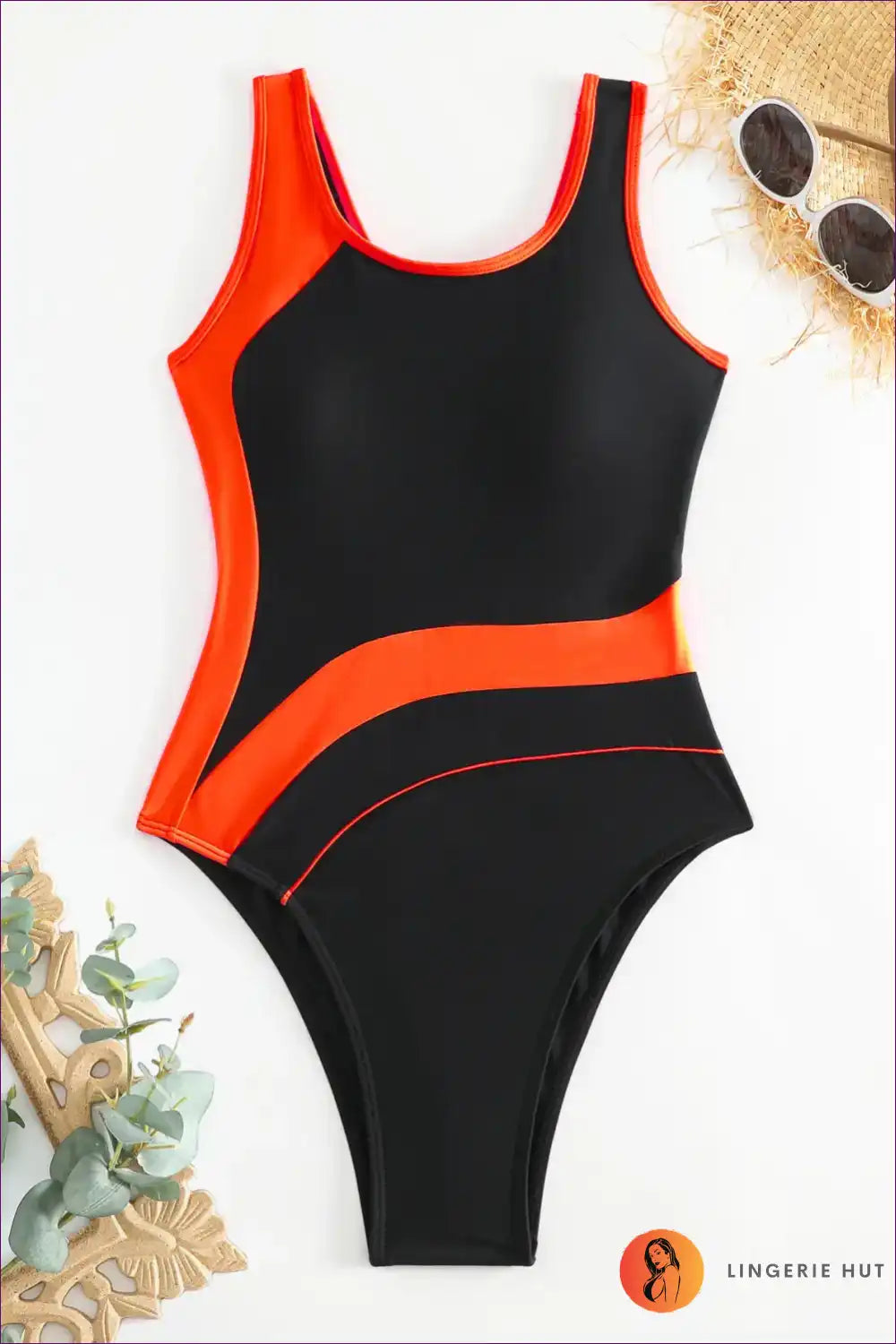 Levoire | Maillot de bain sportif de haute qualité - Ambiance de vacances Boho Orange