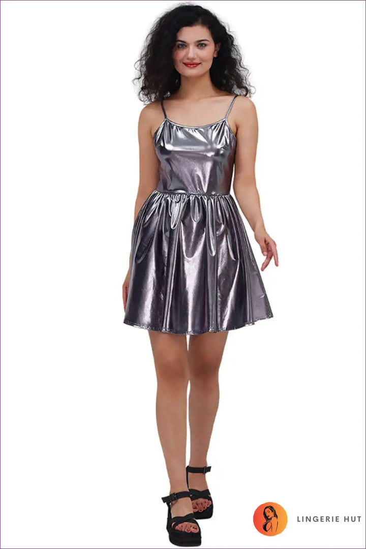 Levoire | Holographic Dreams Mini Robe - Irideenttinen Discours de Fête Gris