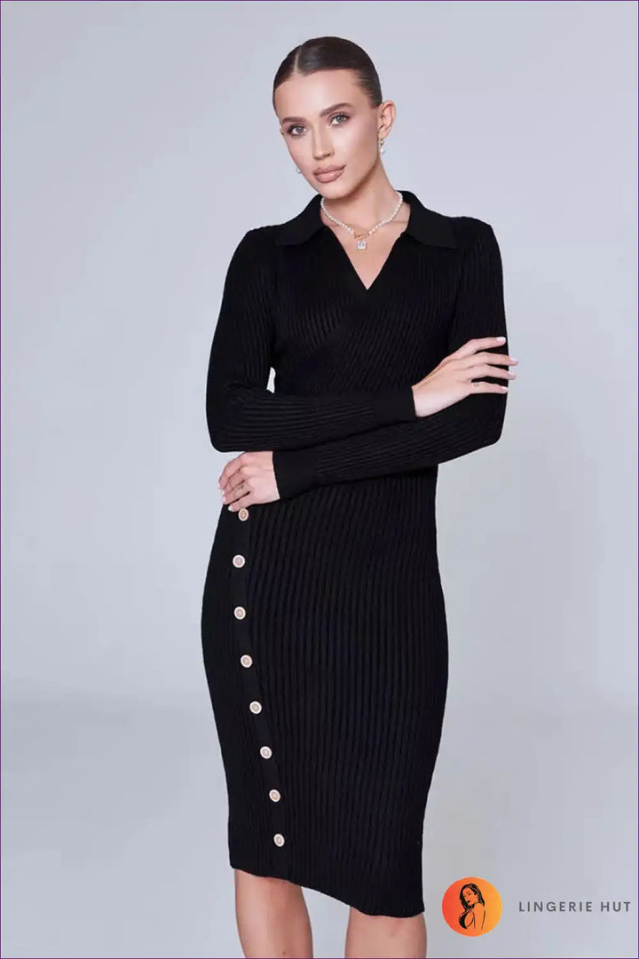 Levoire | Robe en tricot côtelé ivoire – Élégante et stylée sans effort