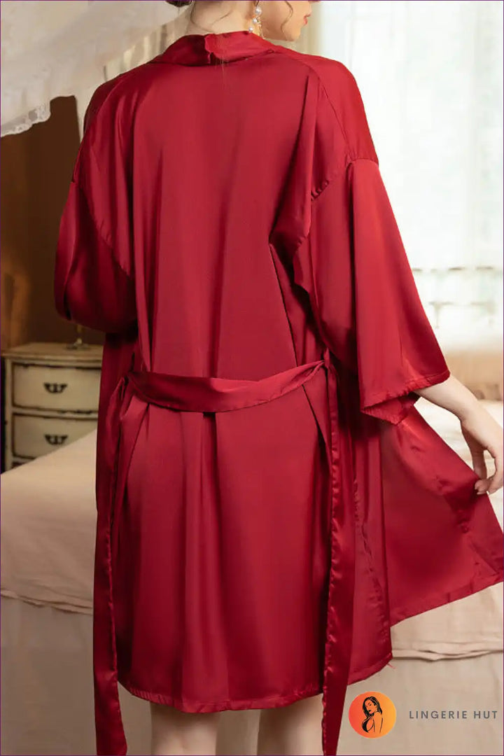 Levoire | dentelle - fente - sling -pyjama -ensemble - séduisant romantique robe