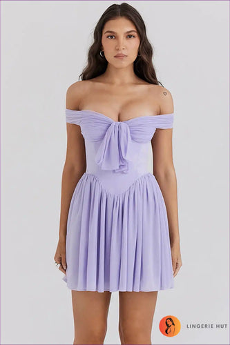 Levoire | Robe Mini Off-Shoulder Laventeli - Élégance Sans Effort