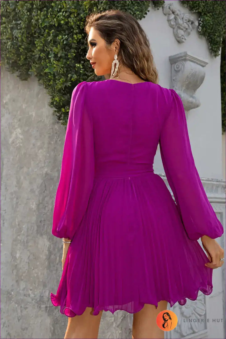 Levoire | Robe plissée à manches longues - Élégante et chic