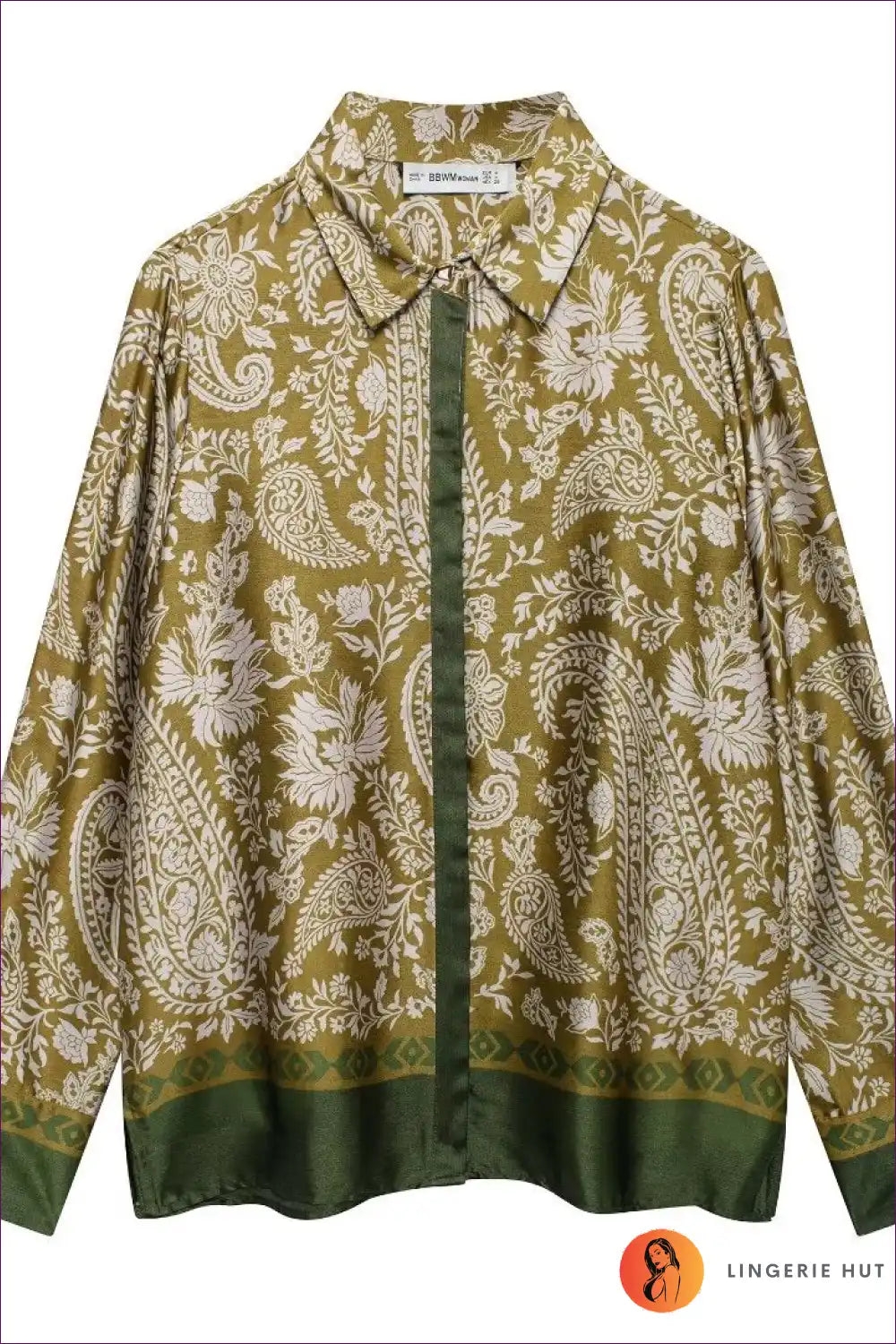 Levoire | Ensemble coordonné imprimé paisley luxe - Élégance inspirée du boho Haut jaune