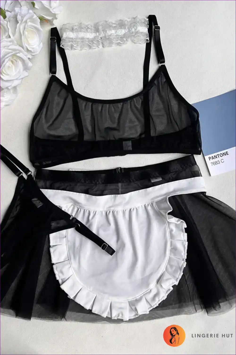 Levoire | Costume de serveuse Cosplay Sexy Lingerie Noir