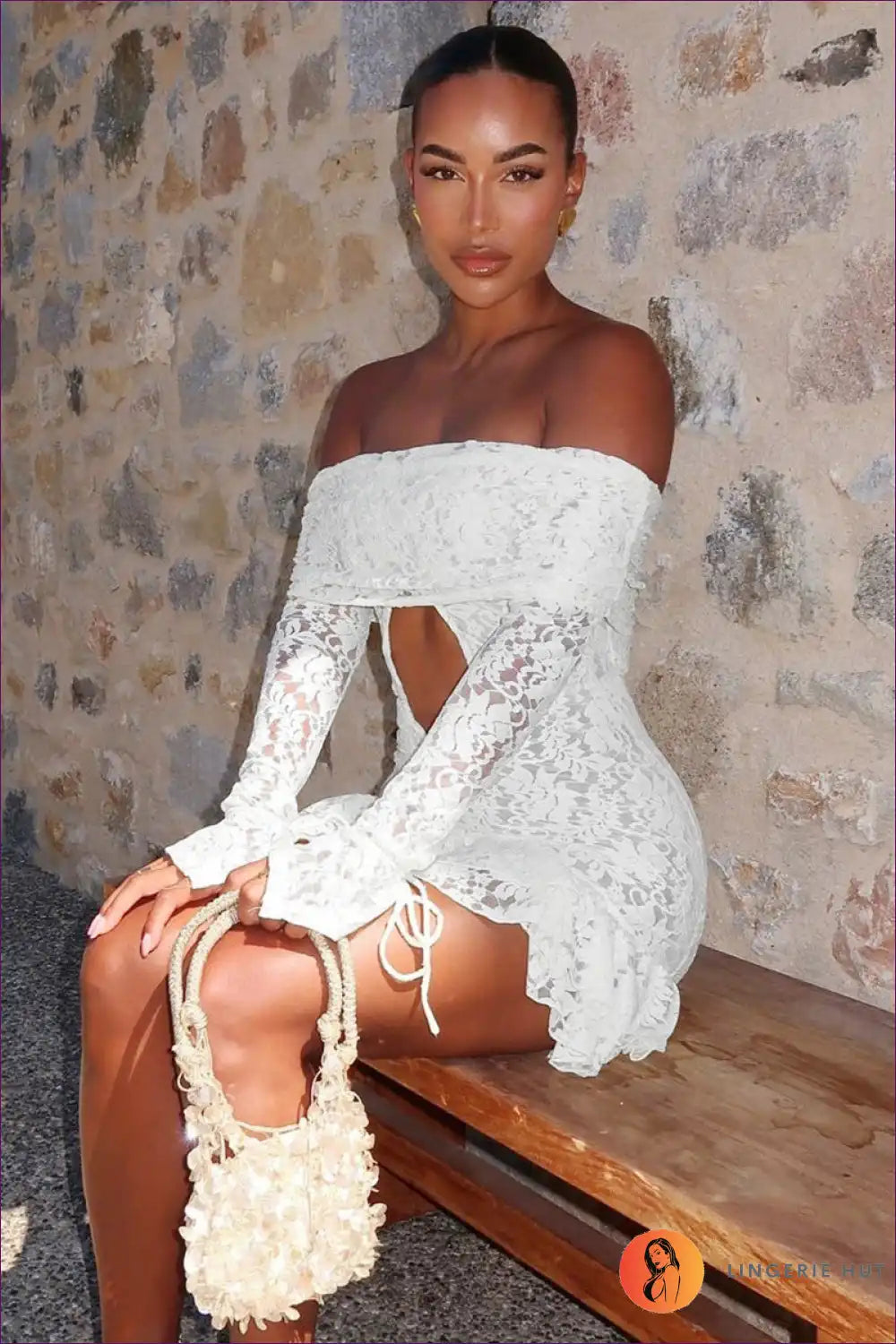 Levoire | Robe minime off-shoulder en tissu léger - Chic d'été élégant