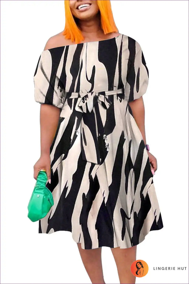 Levoire | Grande Taille Maxi Robe Approximation de Côté – Élégance Printanière Noir