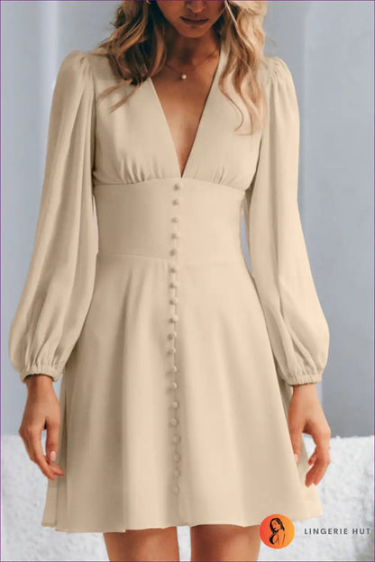 Levoire | Puffi Hihat Napit-Down Mini Robe - Élégance Sans Effort