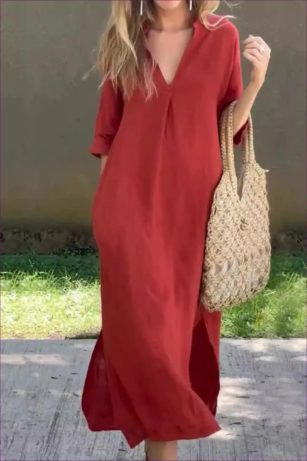 Levoire | Robe Maxi Chic Décontractée – Élégance Sans Effort Rot