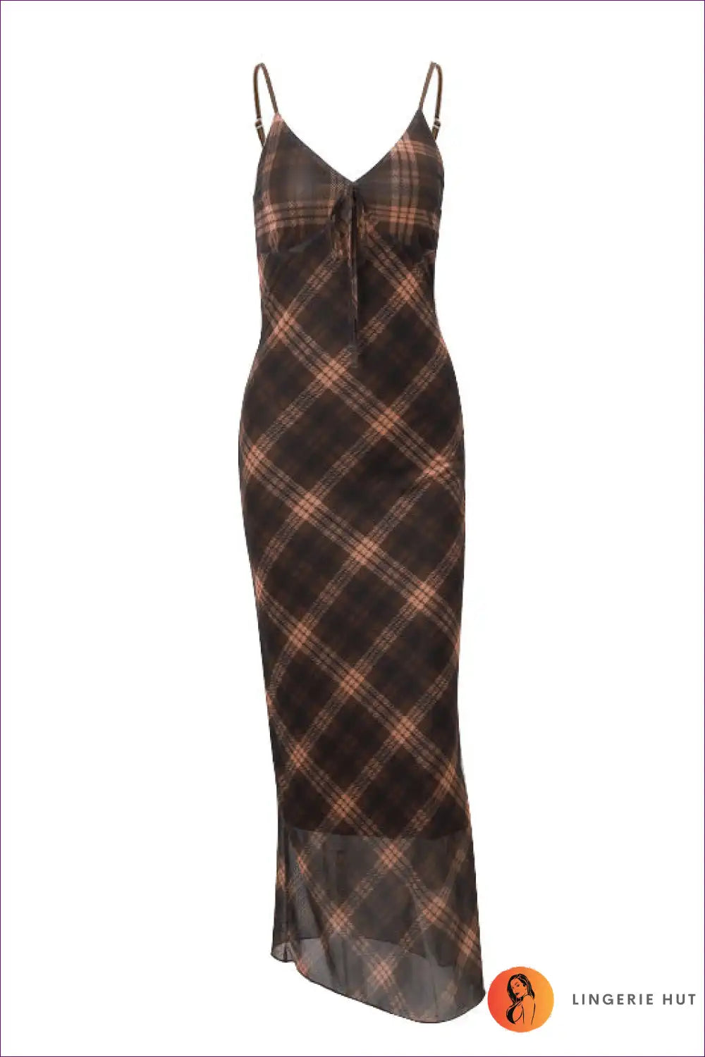 Levoire | Robe sociale à motifs rétro - Sexy intemporelle Braun