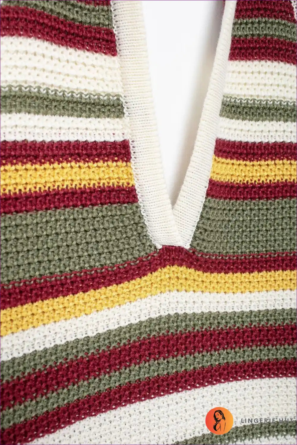 Levoire | Robe Mini Tricot Rayée Retro - Élégance Inspirée des Années 70