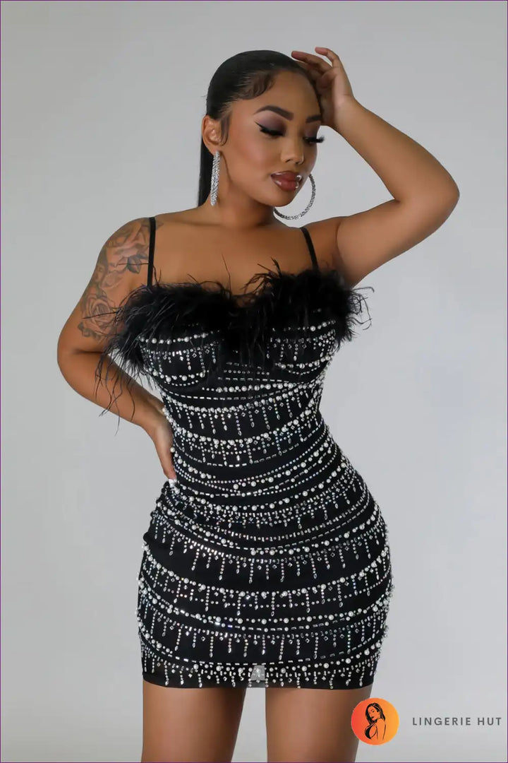 Levoire | Robe ajustée Strass Feeder – Été Glam