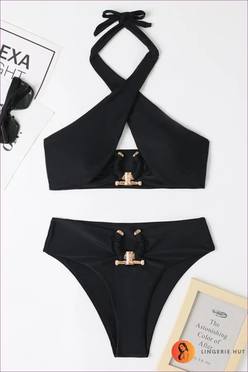 Levoire | Monokini sexy à dos nu - Boho & ambiance de vacances Noir