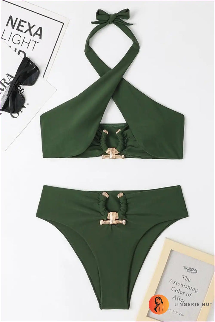 Levoire | Monokini sexy à dos nu - Boho & ambiance de vacances Vert