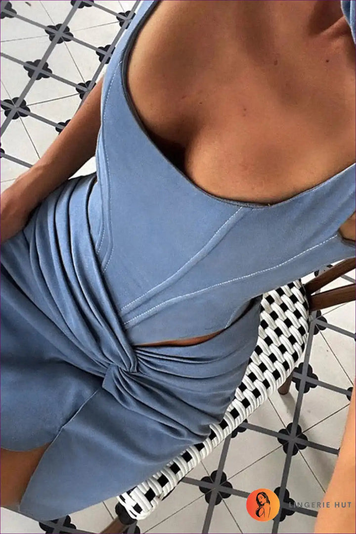 Levoire | Sexy Denim Bodycon Robe – Parfait pour les fêtes et les clubs