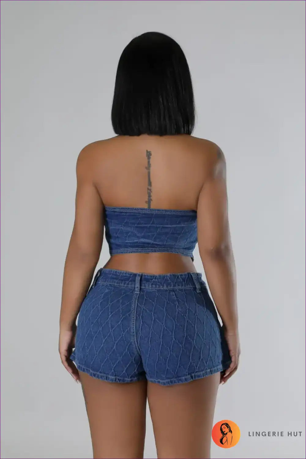 Levoire | Ensemble Halter en Denim Sexy - Tentation d'Été