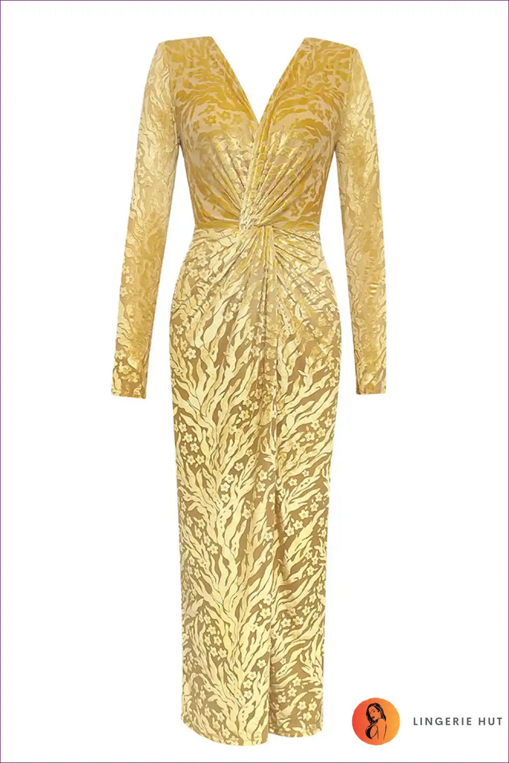 Levoire | Sexy Élégant Robe Maxi – Votre nécessité formelle ultime Or