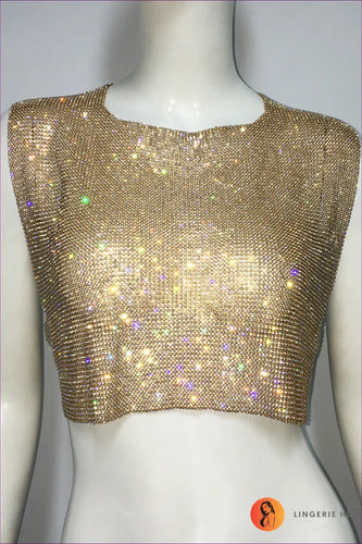 Levoire | Top sexy dos ouvert en strass - Éclat d'été