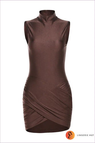 Levoire | Robe Bodycon à Col Roulé Tressé Sexy - Tenue de Fête Glamour