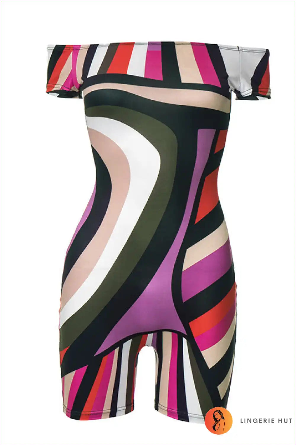 Levoire | Combinaison colorblock sexy à épaules dénudées - prêt pour les fêtes d'été Moni