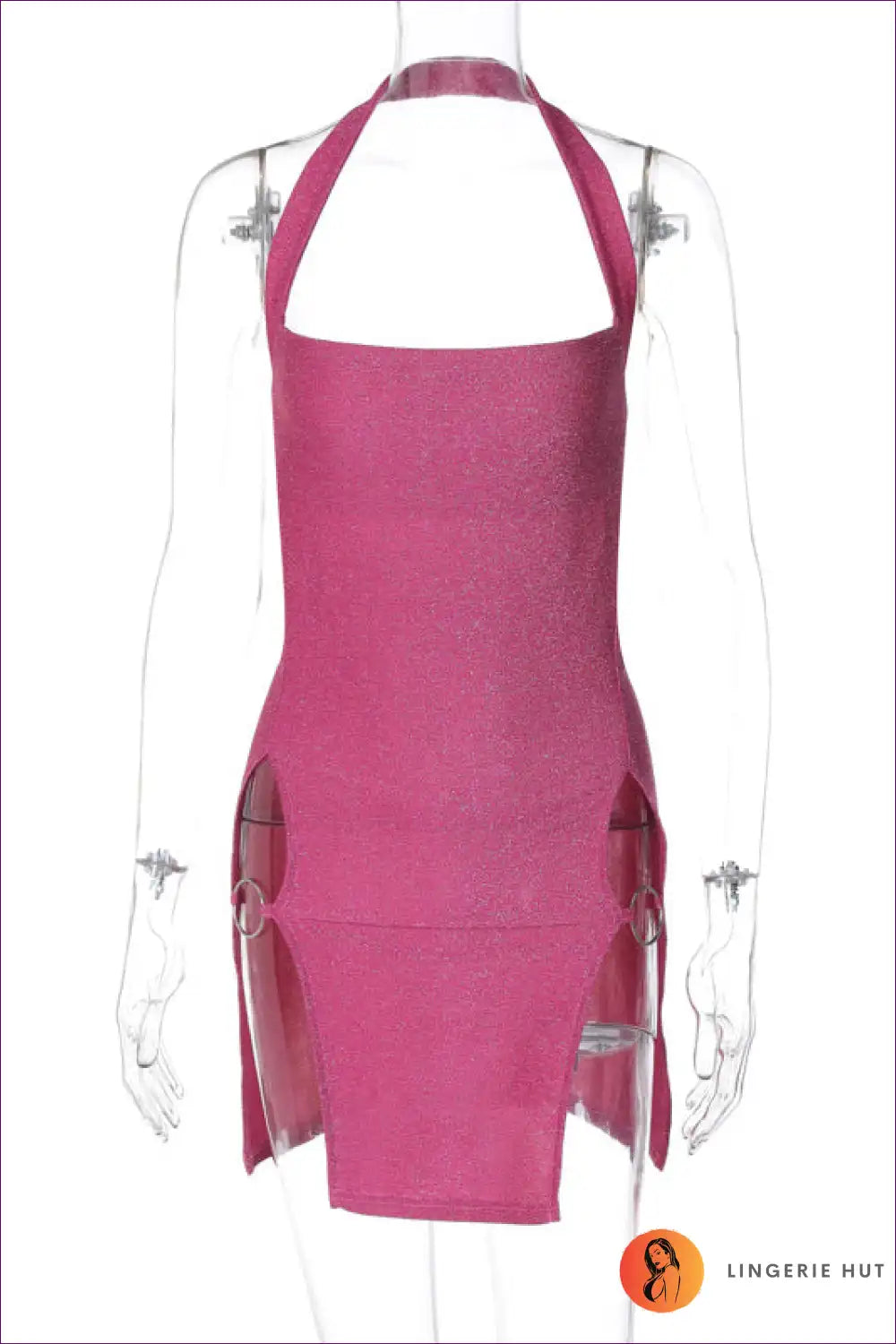 Levoire | Robe Minime Halterneck Rose Fluo - Audacieuse & Séduisante Rot