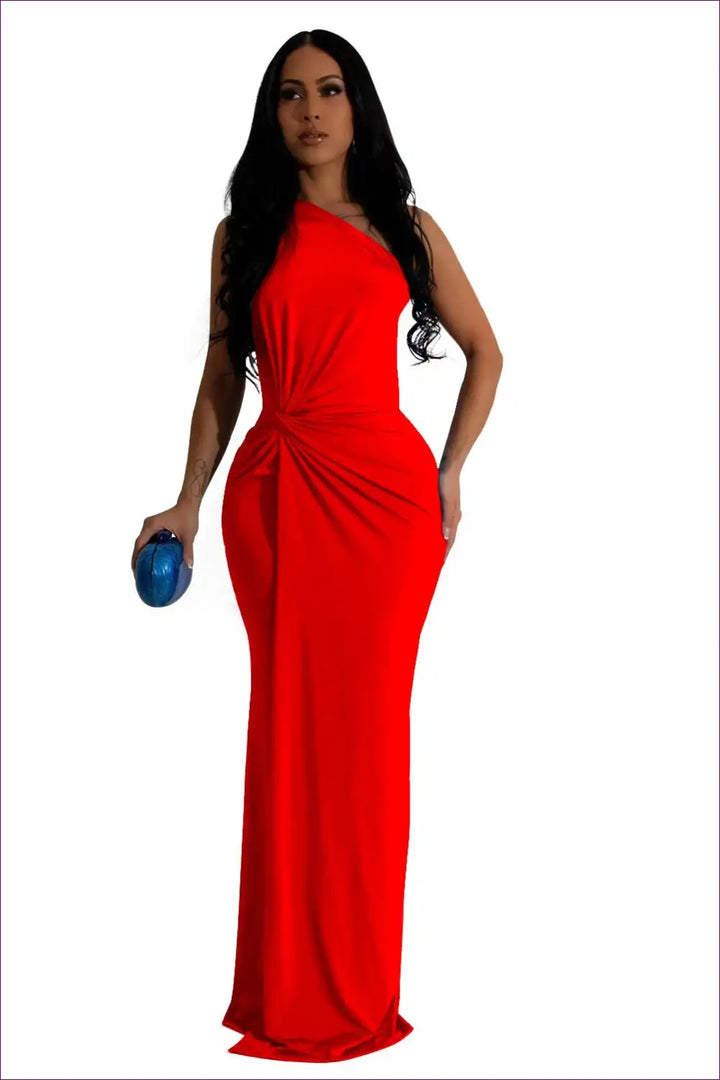 Levoire | Robe de soirée à une épaule - Élégante et raffinée Rot