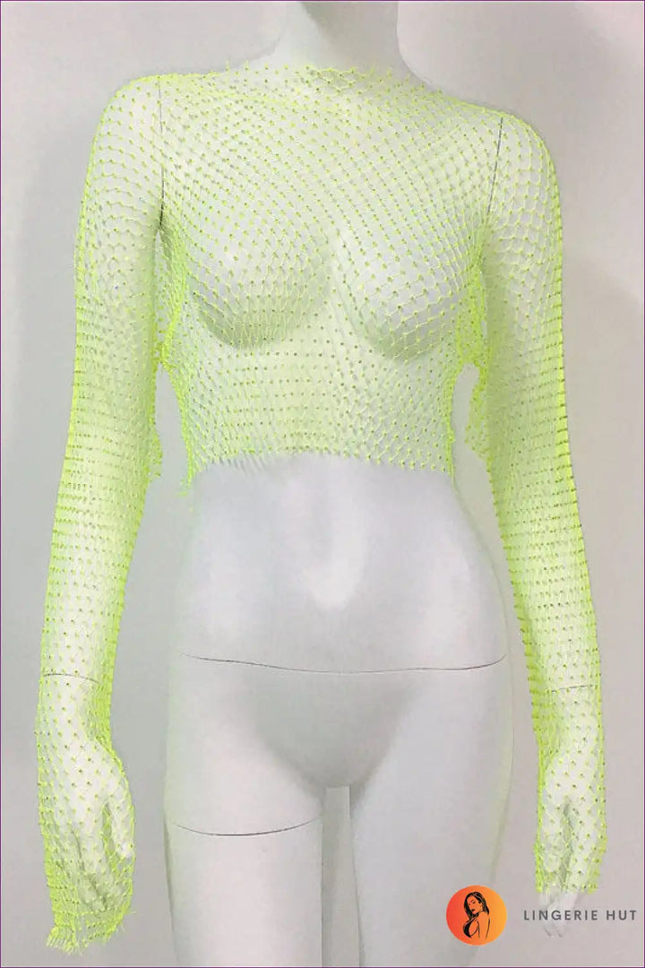 Levoire | T-shirt de pêcheur séduisant à scintillement - Brillez brillamment, brillez audacieusement Vert