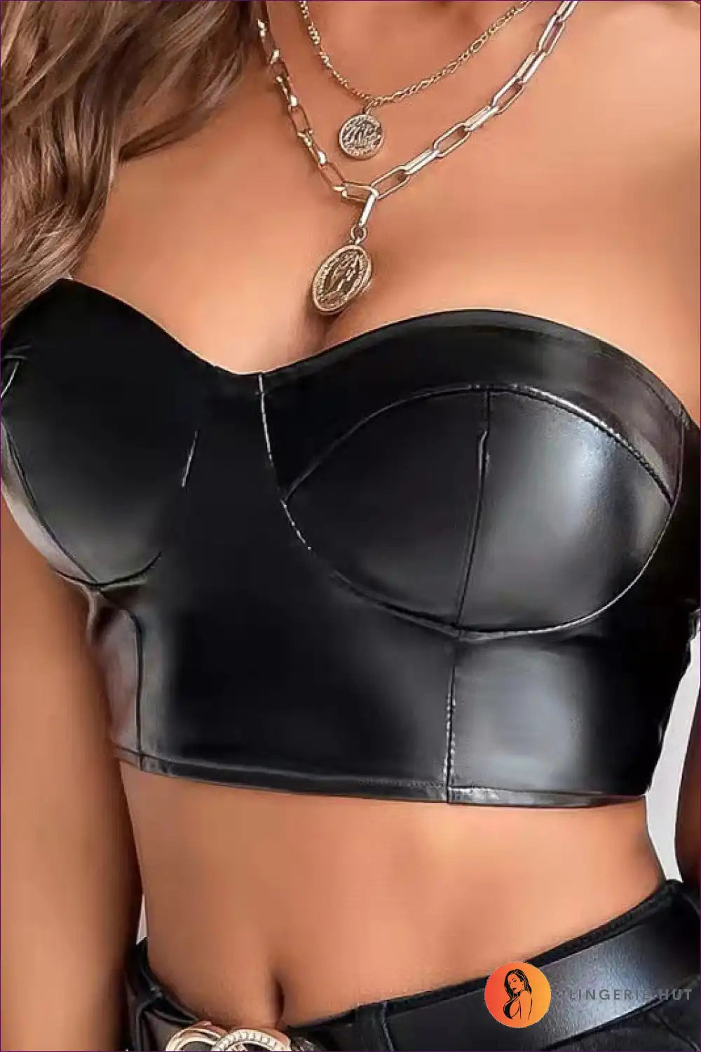 Levoire | Bustier en cuir synthétique sans bretelles – Audacieux & Élégant