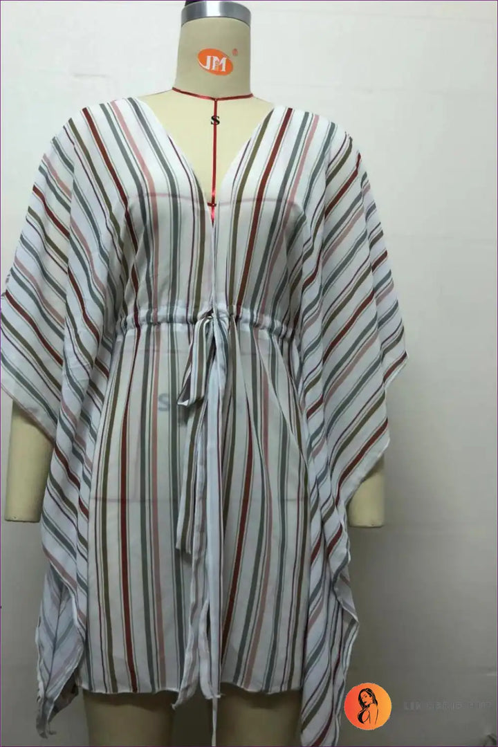 Levoire | Rayé Serenity Réflecteur de Plage - Ambiance Boho Vacances Une taille Braun