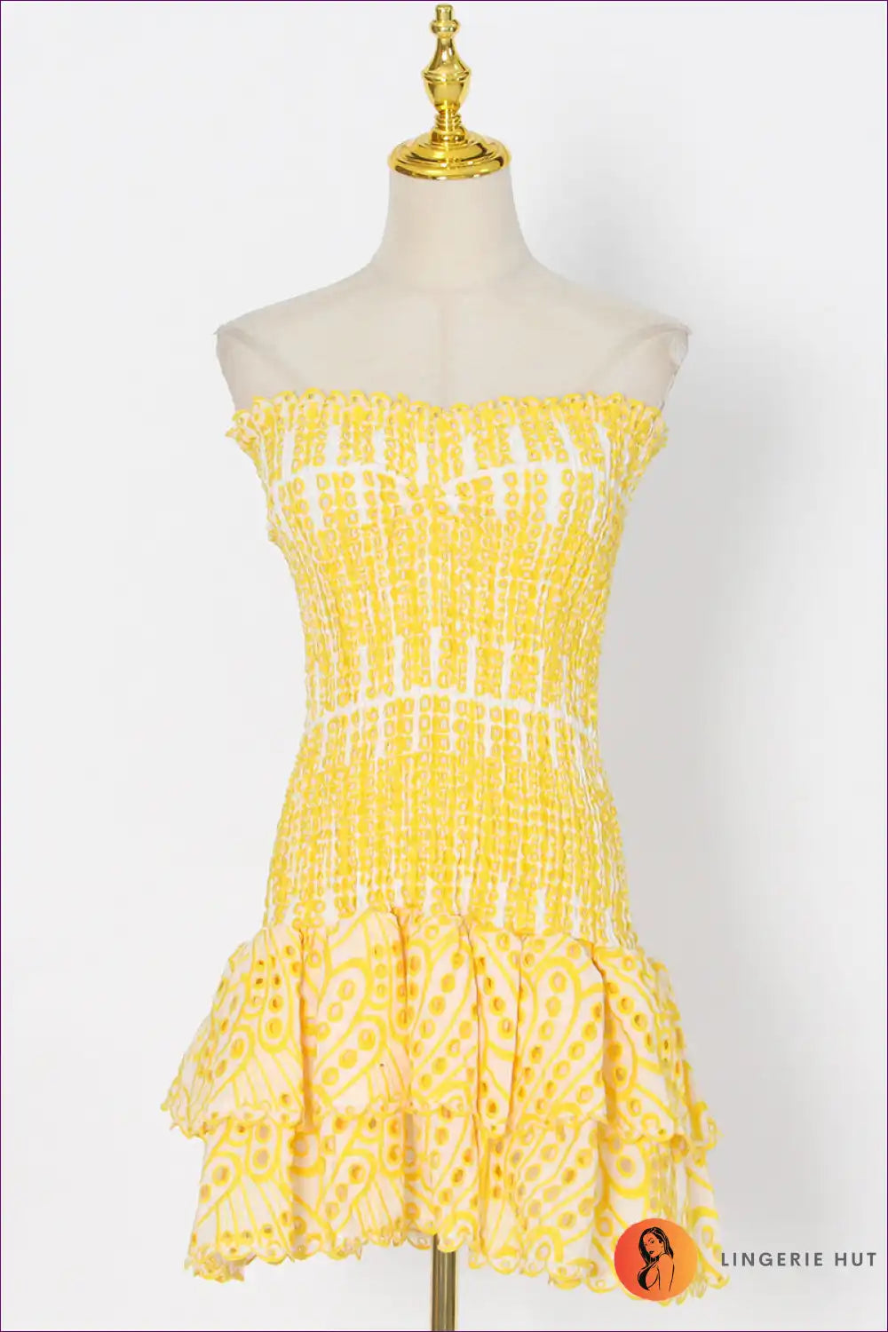 Levoire | Robe sans manches Sunny Rüsch | Ambiance estivale amusante Jaune