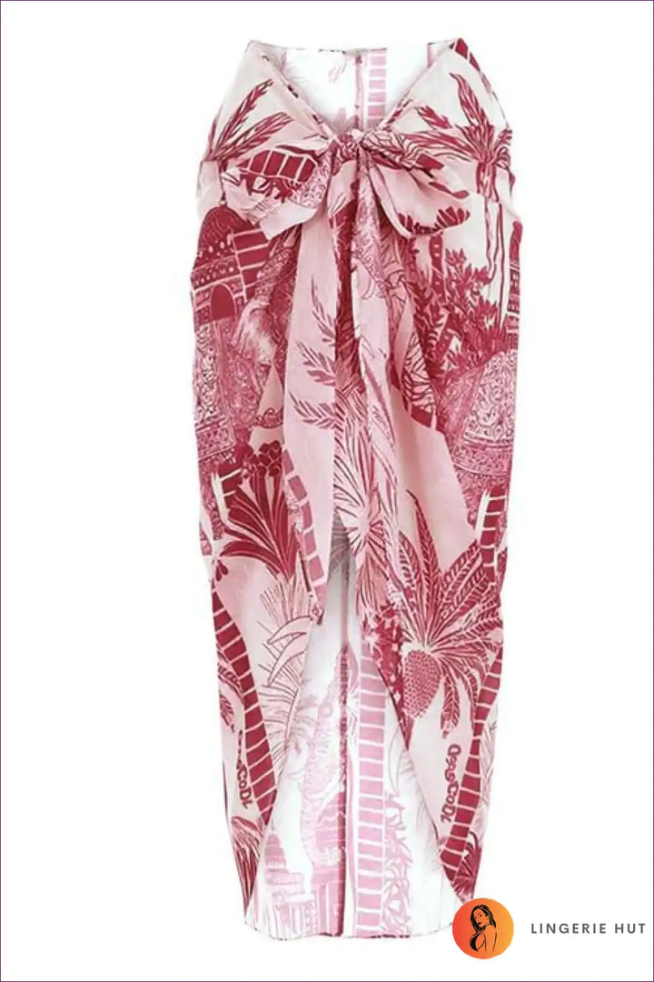 Levoire | Robe midi à une épaule Trooppinen paratiisi - Élégance exotique pour les vacances d'été Une taille Jupe multicolore