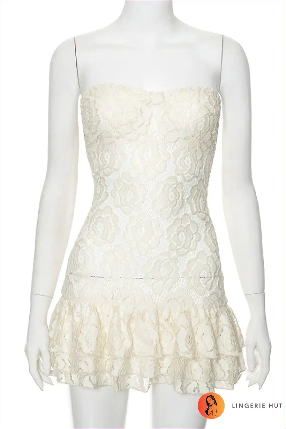 Levoire | Robe mini en dentelle inspirée du vintage - Romance intemporelle Jaune