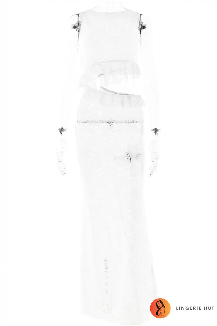 Levoire | Ensemble Co-Ord en dentelle blanche - Glamour Bohème de Luxe Blanc