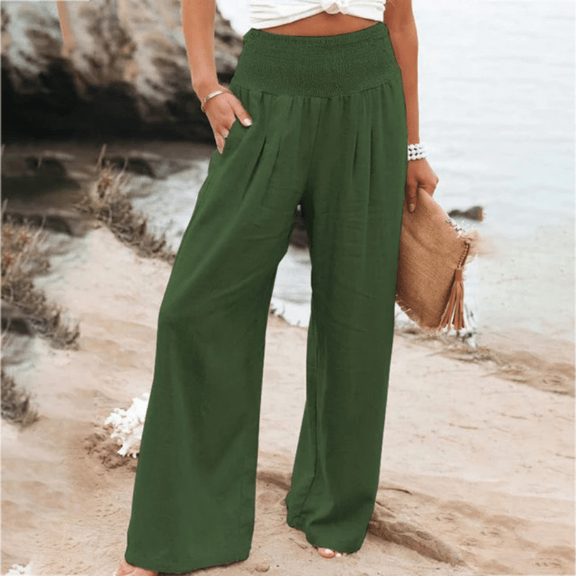Levoire | Pantalon élégant pour femmes Tissu léger et respirant Design classique Vert foncé