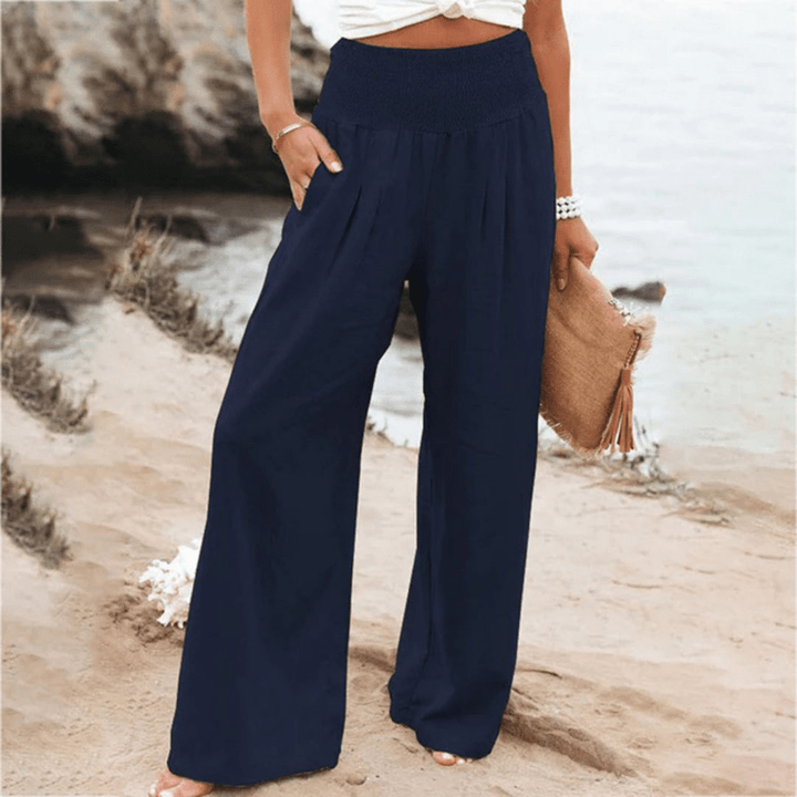 Levoire | Pantalon élégant pour femmes Tissu léger et respirant Design classique Bleu marine