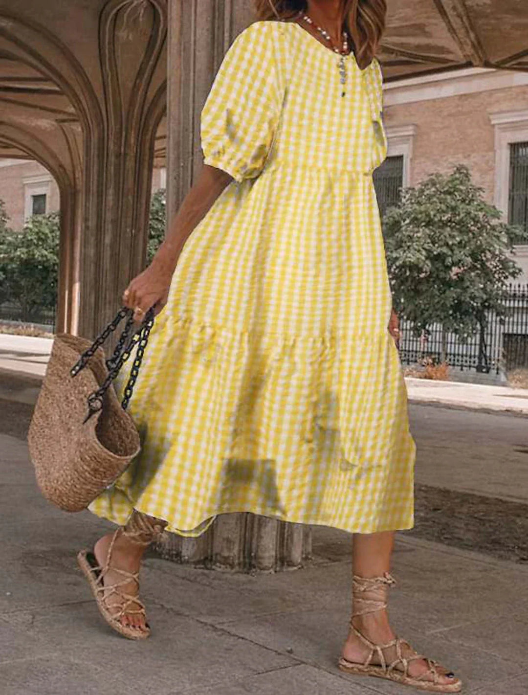 Levoire | Femme robe décontractée Geel