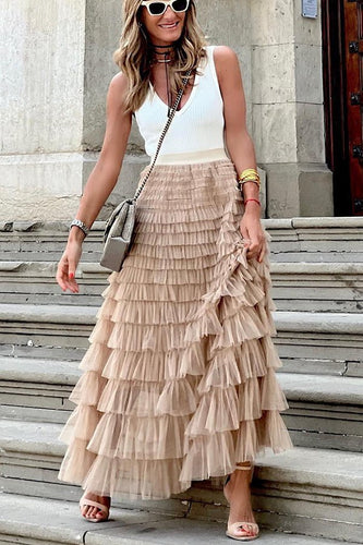 Levoire | Jupe Maxi Élastique Avec Taille