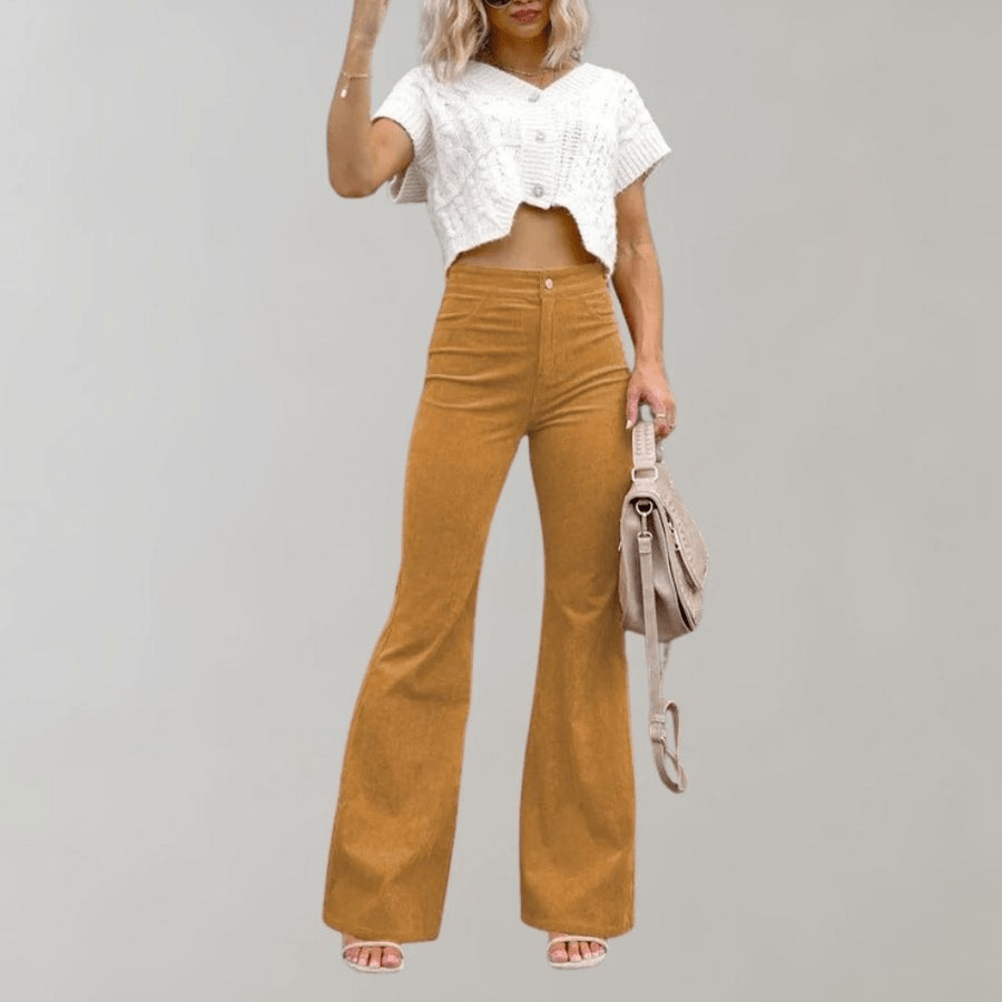 Levoire | Pantalon Velours Rétro Femme Or