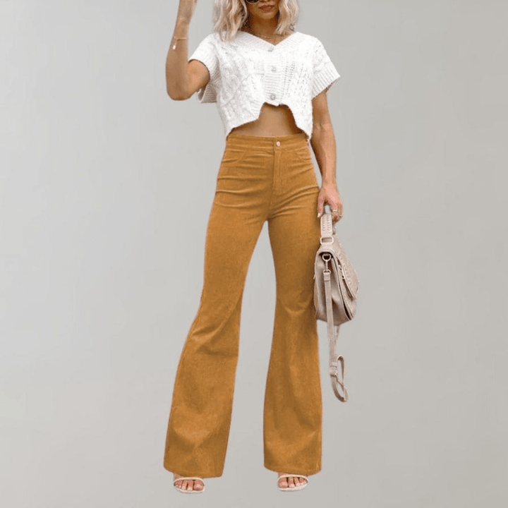 Levoire | Pantalon Velours Rétro Femme Or