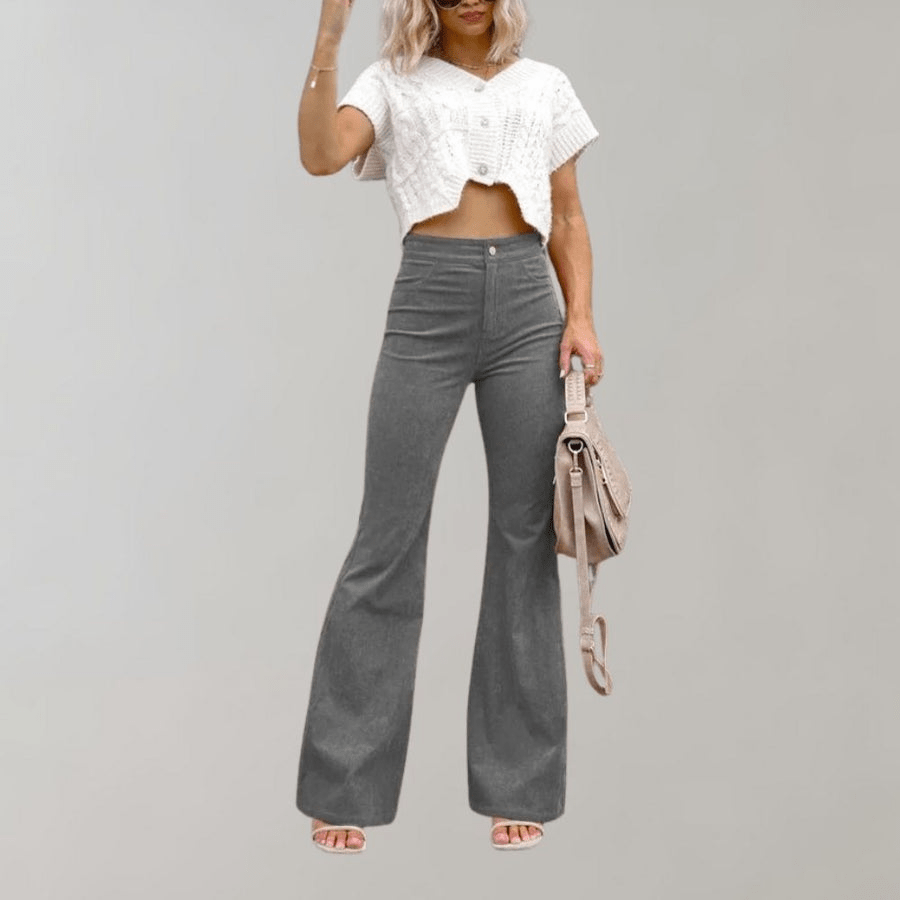 Levoire | Pantalon Velours Rétro Femme Gris