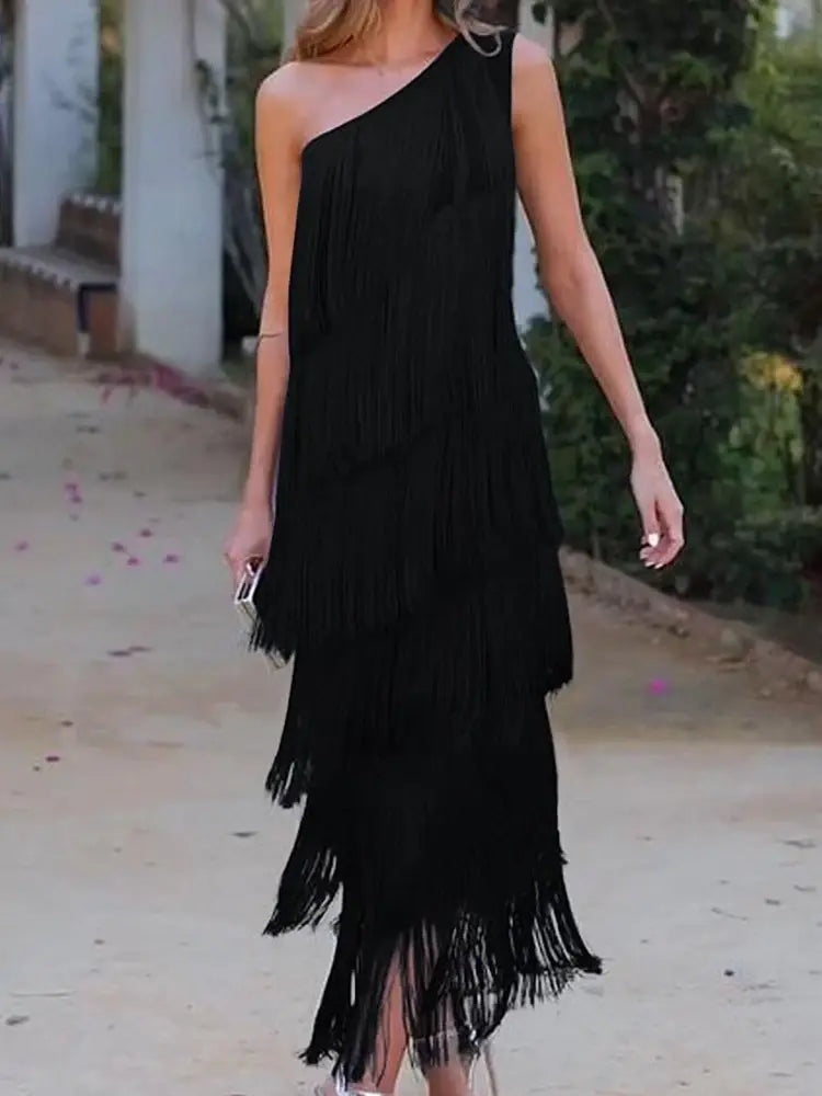 Levoire | Blouse À Franges Légendaires Colorée Noir