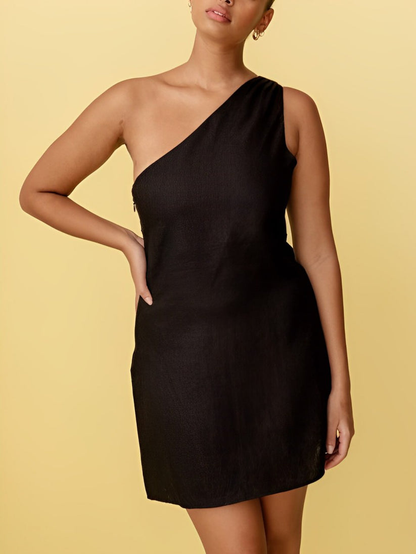 Levoire | Robe Maxi À Une Épaule Noir