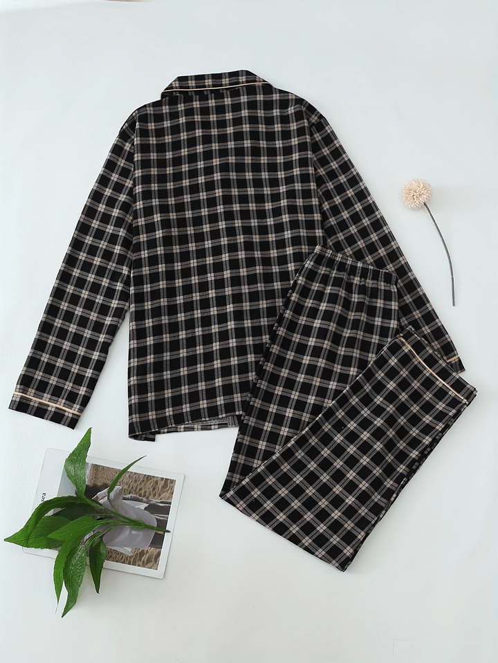 Levoire | Ensemble de pyjama pour hommes à carreaux en deux pièces