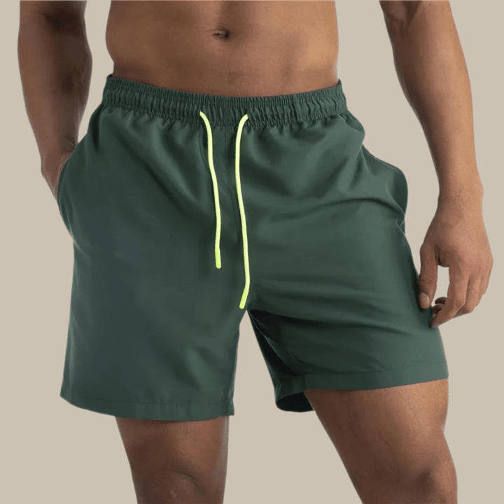 Levoire | Short de bain en stretch à séchage rapide Vert foncé