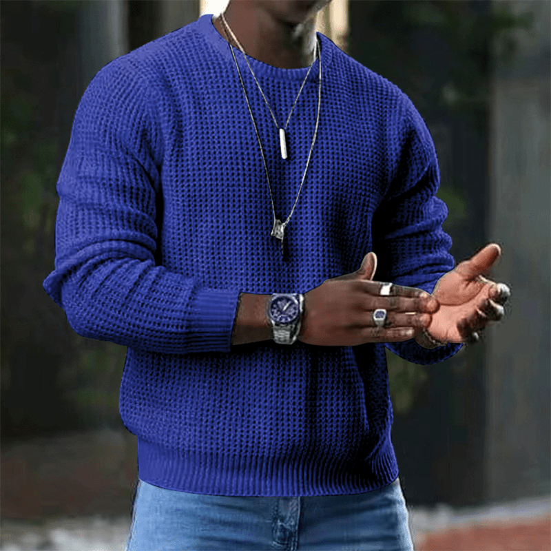 Levoire | Pull Tricot Doux Homme Bleu