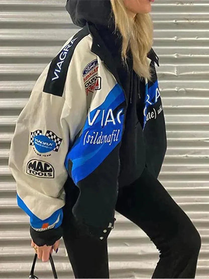 Levoire | Logo Graphique Grande Taille Veste À Fermeture Éclair