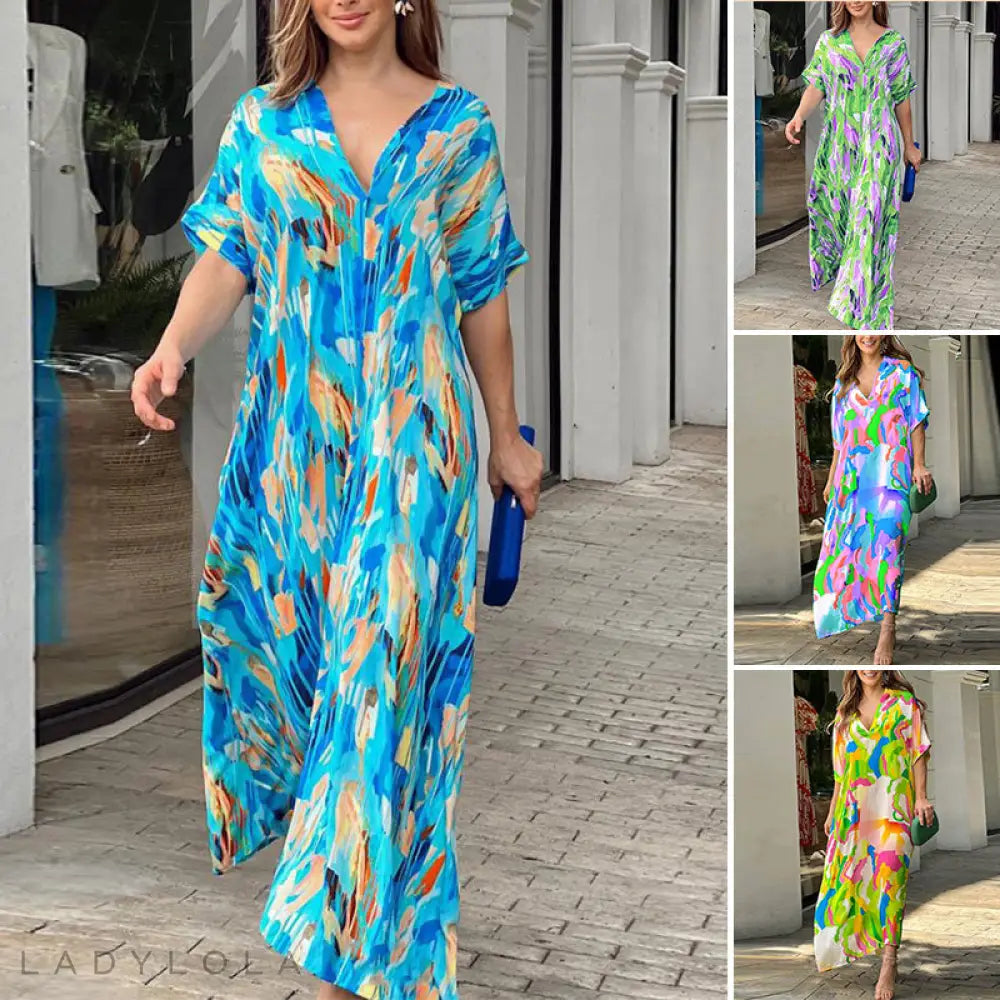 Levoire | Robe longue colorée et aérienne