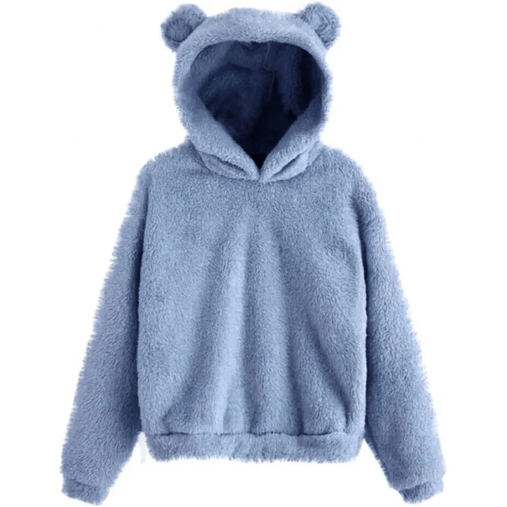 Levoire | Sweat oreilles ours doux femme Bleu