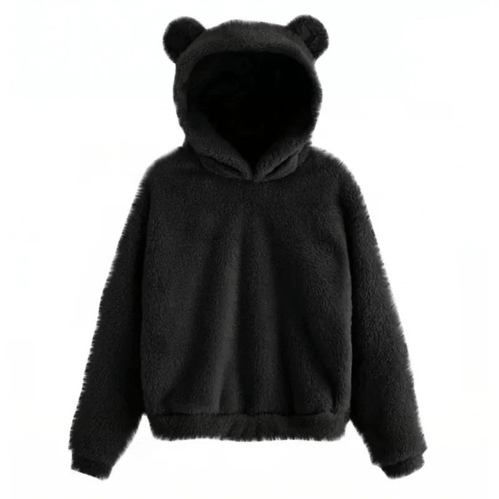 Levoire | Sweat oreilles ours doux femme Noir