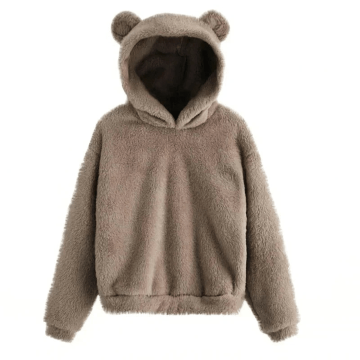 Levoire | Sweat oreilles ours doux femme Kaki